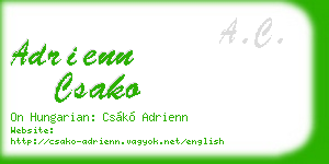 adrienn csako business card